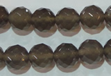 CAG5249 15.5 inches 12mm faceted round Brazilian grey agate beads