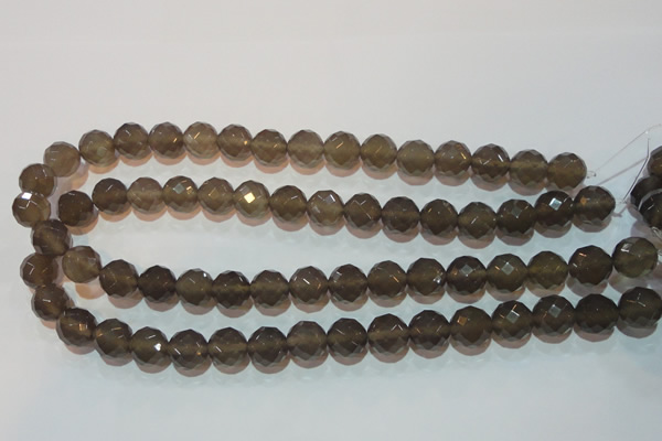 CAG5249 15.5 inches 12mm faceted round Brazilian grey agate beads