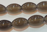 CAG5257 15.5 inches 12*18mm rice Brazilian grey agate beads