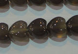 CAG5265 15.5 inches 12*12mm heart Brazilian grey agate beads