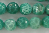 CAG5311 15.5 inches 8mm faceted round peafowl agate gemstone beads