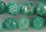 CAG5313 15.5 inches 12mm faceted round peafowl agate gemstone beads