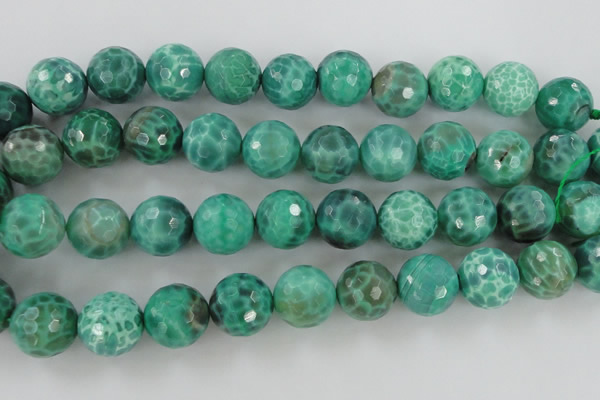 CAG5315 15.5 inches 16mm faceted round peafowl agate gemstone beads