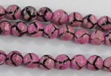 CAG5347 15.5 inches 8mm faceted round tibetan agate beads wholesale