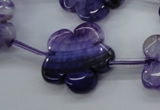 CAG5392 15.5 inches 24mm carved flower dragon veins agate beads