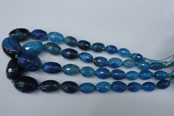 CAG5407 10*14mm – 20*30mm faceted drum dragon veins agate beads