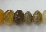 CAG5411 8*12mm – 13*22mm faceted rondelle dragon veins agate beads