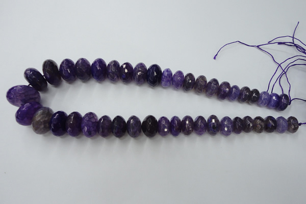 CAG5414 8*12mm – 13*22mm faceted rondelle dragon veins agate beads