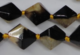 CAG5497 15.5 inches 18*18mm faceted bicone agate gemstone beads