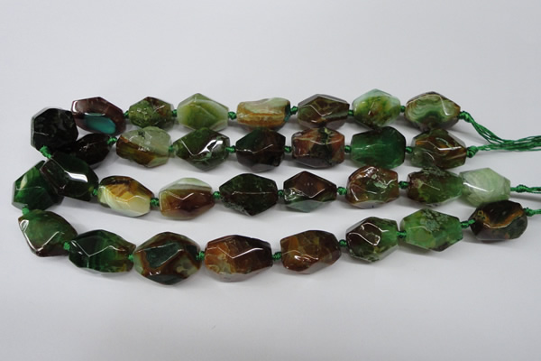 CAG5505 15.5 inches 15*20mm – 20*25mm faceted nuggets agate beads