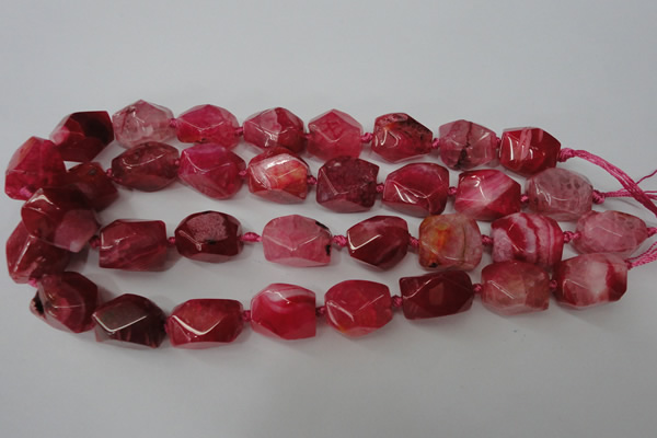 CAG5508 15.5 inches 15*15*20mm faceted nuggets agate beads