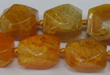 CAG5509 15.5 inches 16*17*22mm faceted nuggets agate beads