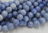 CAG551 16 inches 6mm round blue agate gemstone beads wholesale