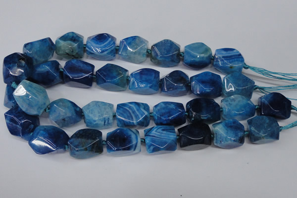 CAG5511 15.5 inches 16*17*22mm faceted nuggets agate beads