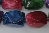 CAG5513 15.5 inches 16*17*22mm faceted nuggets agate beads