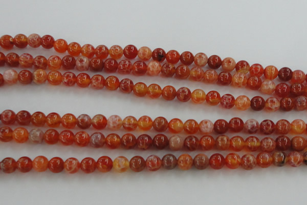 CAG5561 15.5 inches 6mm round natural fire agate beads wholesale