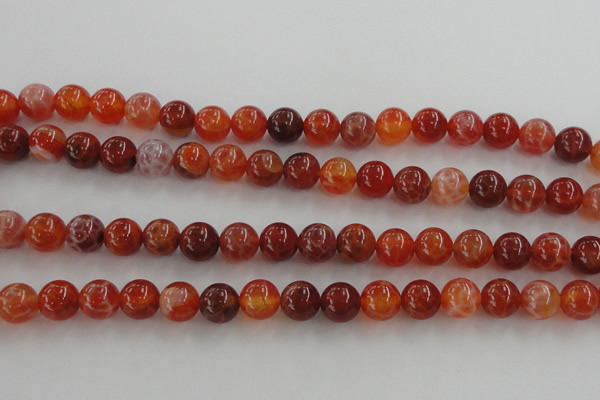 CAG5562 15.5 inches 8mm round natural fire agate beads wholesale