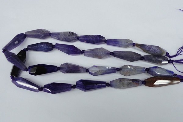 CAG5572 15 inches 15*20mm - 15*38mm faceted nuggets agate beads