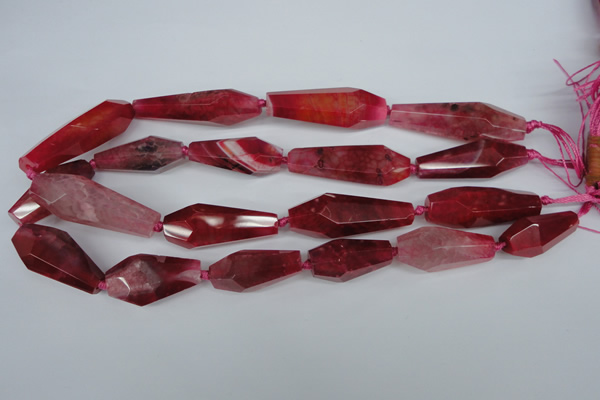 CAG5575 15 inches 15*30mm - 18*45mm faceted nuggets agate beads