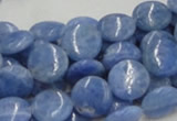 CAG559 16 inches 12mm flat round blue agate gemstone beads wholesale