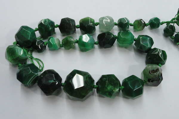 CAG5593 15 inches 10*12mm - 25*27mm faceted nuggets agate beads