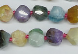 CAG5618 15 inches 10*12mm faceted nuggets agate gemstone beads