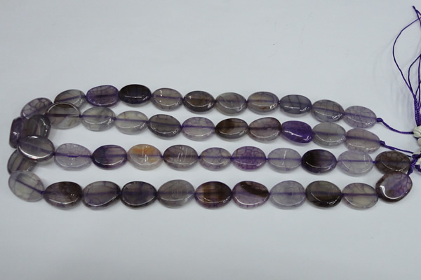 CAG5619 15 inches 13*16mm oval dragon veins agate beads wholesale