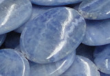 CAG562 16 inches 30*40mm oval blue agate gemstone beads wholesale