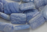 CAG564 16 inches 13*18mm rectangle blue agate beads wholesale