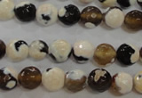 CAG5681 15 inches 8mm faceted round fire crackle agate beads