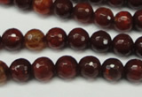 CAG5699 15 inches 8mm faceted round fire crackle agate beads