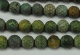 CAG5702 15 inches 8mm faceted round fire crackle agate beads