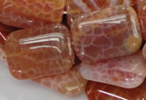 CAG571 15.5 inches 30*40mm rectangle natural fire agate beads