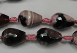 CAG5721 15 inches 12*16mm faceted teardrop fire crackle agate beads