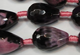 CAG5740 15 inches 15*20mm faceted teardrop fire crackle agate beads