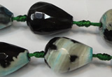 CAG5744 15 inches 15*20mm faceted teardrop fire crackle agate beads