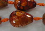 CAG5749 15 inches 18*25mm faceted teardrop fire crackle agate beads