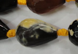 CAG5751 15 inches 18*25mm faceted teardrop fire crackle agate beads