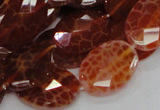 CAG577 15.5 inches 22*30mm faceted oval natural fire agate beads