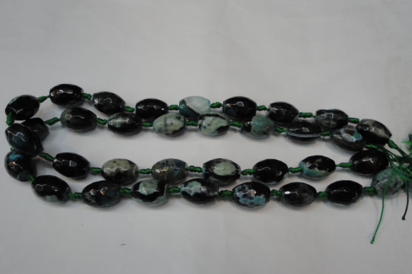 CAG5784 15 inches 12*16mm faceted rice fire crackle agate beads