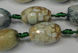 CAG5788 15 inches 13*18mm faceted rice fire crackle agate beads