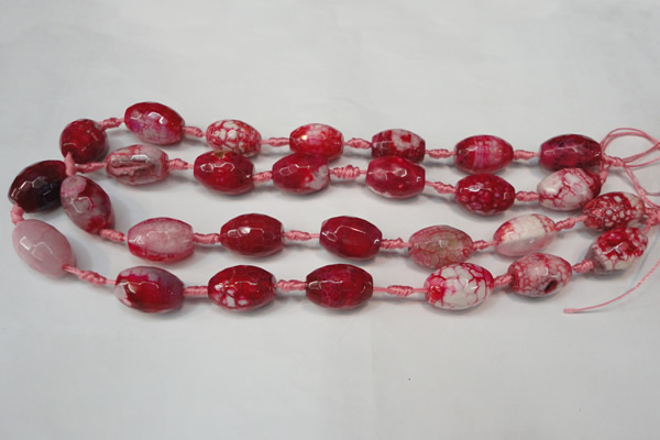 CAG5791 15 inches 13*18mm faceted rice fire crackle agate beads