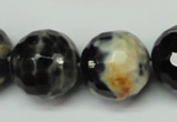 CAG5880 15 inches 20mm faceted round fire crackle agate beads