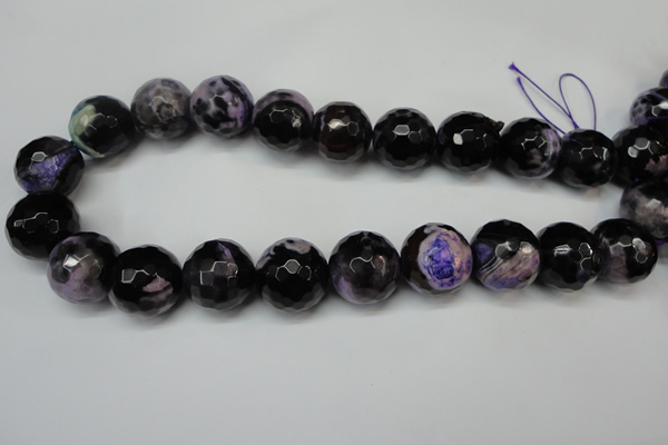 CAG5883 15 inches 20mm faceted round fire crackle agate beads