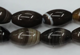 CAG5913 15 inches 12*20mm rice Madagascar agate gemstone beads