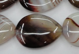 CAG5924 15 inches 22*30mm flat teardrop Madagascar agate gemstone beads