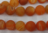 CAG5934 15 inches 10mm round matte druzy agate beads wholesale