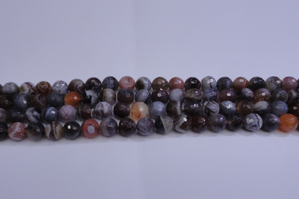 CAG5961 15.5 inches 8mm faceted round botswana agate beads wholesale