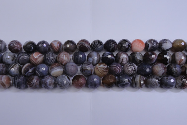 CAG5963 15.5 inches 12mm faceted round botswana agate beads wholesale