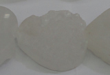 CAG5982 15.5 inches 30mm heart white agate gemstone beads